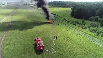 Учения по тушению природных пожаров провели оперативные служб Новосибирской области