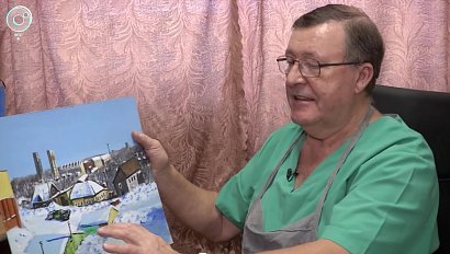 За 10 дней новогодних праздников врач-эндоскопист Александр Попов написал дюжину картин