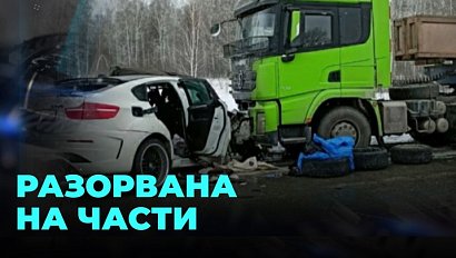 BMW врезался в фуру после неосторожного манёвра водителя