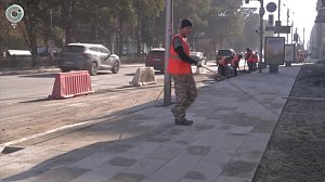 Пешеходные зоны обновили в центральной части Новосибирска