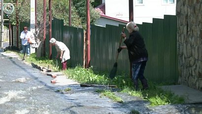 Канализационные стоки затопили частный сектор в Новосибирске