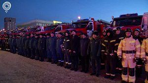 Торжественный развод пожарно-спасательного гарнизона состоялся в Новосибирске