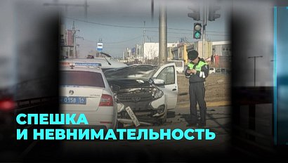 Два водителя устроили массовое столкновение