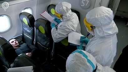 В аэропорту Толмачёво оцепили самолёт из-за угрозы опасного заболевания