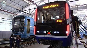 Первый пятивагонный поезд вышел на линию Новосибирского метрополитена