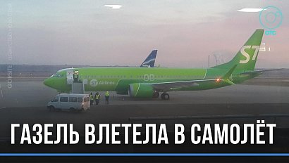 Самолёт и ГАЗель столкнулись в Новосибирском аэропорту «Толмачёво»