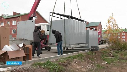 Современные модульные контейнерные площадки устанавливают в Бердске