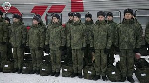 Эшелон с призывниками из Сибири отправился в Московский военный округ