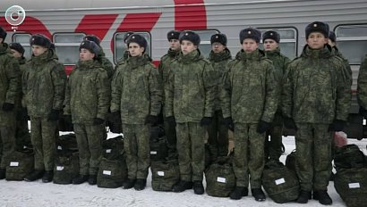 Эшелон с призывниками из Сибири отправился в Московский военный округ