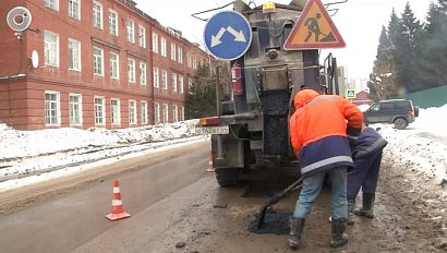 Ремонт дорог начали в Новосибирске