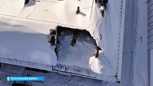 Кровля новой школы обрушилась в селе Репьёво