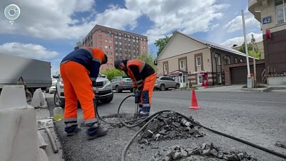 Мэр Новосибирска оценил ремонт дороги на улице Некрасова