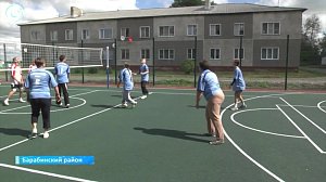 В селе Новокозловском открыли новую спортивную площадку
