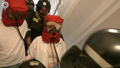 Пожарные отработали тушение на высоте в 80 метров