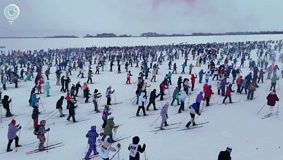 Массовый лыжный забег прошёл в Новосибирском районе